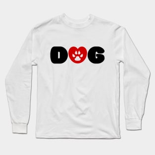 Dog Love Heart Long Sleeve T-Shirt